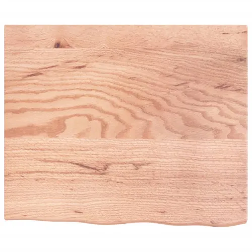 Zidna polica za Lavabo - Umivaonik od čelika i masivne hrastovine - svijetlo smeđa i bijela 60 x 50 x 2 cm Pravokutno Cijena