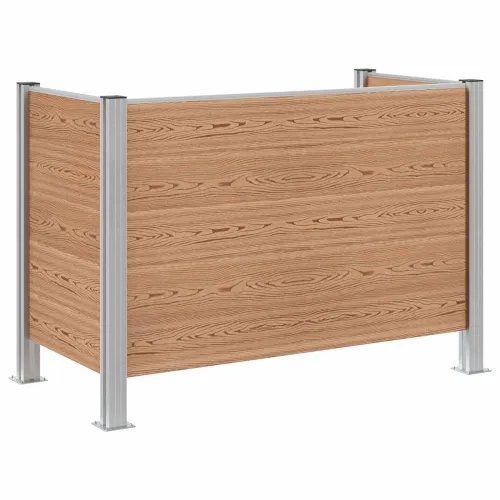 Ograda za kante za smeće Smeđa 161 x 85 x 115 cm Aluminij i WPC - Smeđa u-oblik 161 cm Cijena