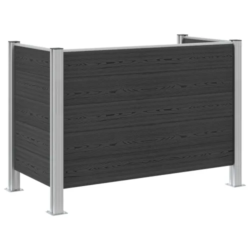 Ograda za kante za smeće Siva 161 x 85 x 115 cm Aluminij i WPC - Siva u-oblik 161 cm Cijena