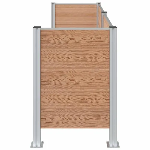 Ograda za kante za smeće Smeđa 237 x 85 x 115 cm Aluminij i WPC - Smeđa u-oblik 237 cm Cijena
