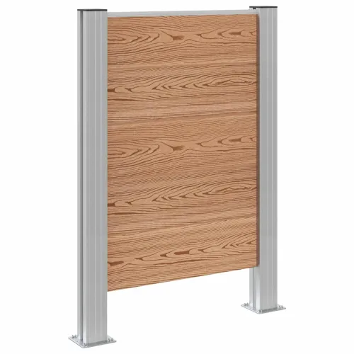 Ograda za kante za smeće Smeđa 85 x 12 x 115 cm Aluminij i WPC - Smeđa I oblik 85 cm Cijena