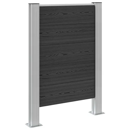 Ograda za kante za smeće Siva 85 x 12 x 115 cm Aluminij i WPC - Siva I oblik 85 cm Cijena