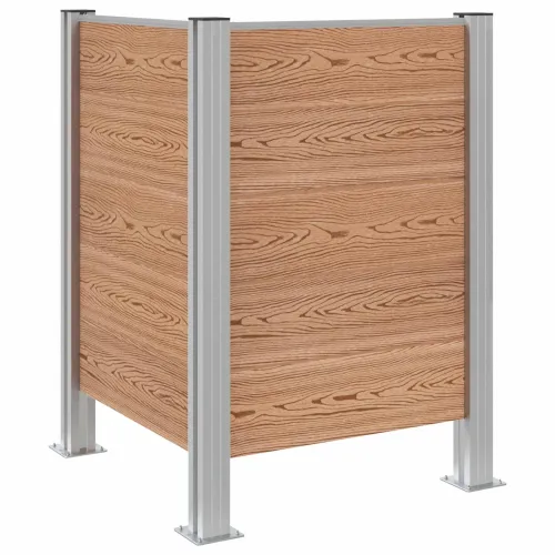 Ograda za kante za smeće Smeđa 85 x 85 x 115 cm Aluminij i WPC - Smeđa L oblik 85 cm Cijena