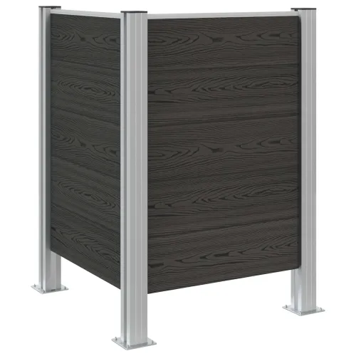 Ograda za kante za smeće Siva 85 x 85 x 115 cm Aluminij i WPC - Siva L oblik 85 cm Cijena