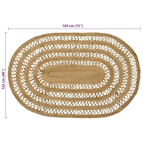 Tepih za područje Prirodna 122 x 183 cm Juta - 122 x 183 cm Hollow wave Cijena