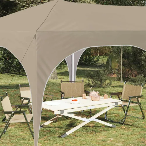 Rastezljivi šator za svadbe - šator za zabave 575 x 288 x 245 cm Krem - Krem Bez bočnog zida Cijena