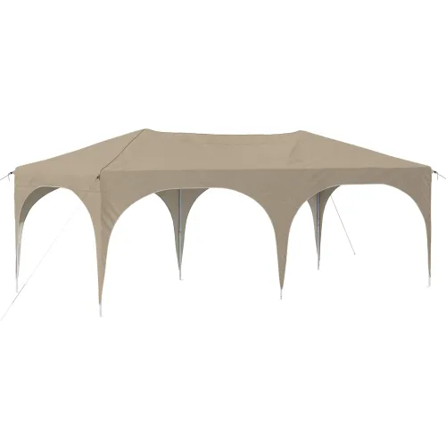 Rastezljivi šator za svadbe - šator za zabave 575 x 288 x 245 cm Krem - Krem Bez bočnog zida Cijena
