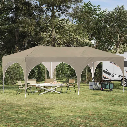 Rastezljivi šator za svadbe - šator za zabave 575 x 288 x 245 cm Krem - Krem Bez bočnog zida Cijena