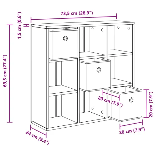 Kreveta Dimljeni hrast 73,5 x 24 x 69,5 cm - Dimljeni hrast 102 x 31 x 99.5 cm Cijena