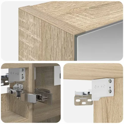 Kupaonski ormar s ogledalom Sonoma hrast 30 x 10,5 x 50 cm - sonoma hrast 30 x 10,5 x 50 cm bez LED Cijena