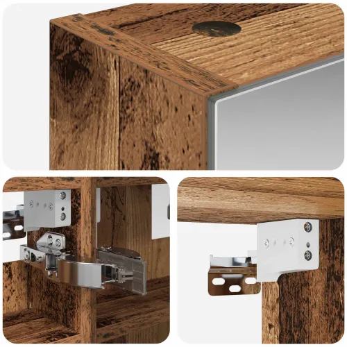 Kupaonski ormar s ogledalom Staro drvo 30 x 10,5 x 50 cm - Staro drvo 30 x 10,5 x 50 cm bez LED Cijena