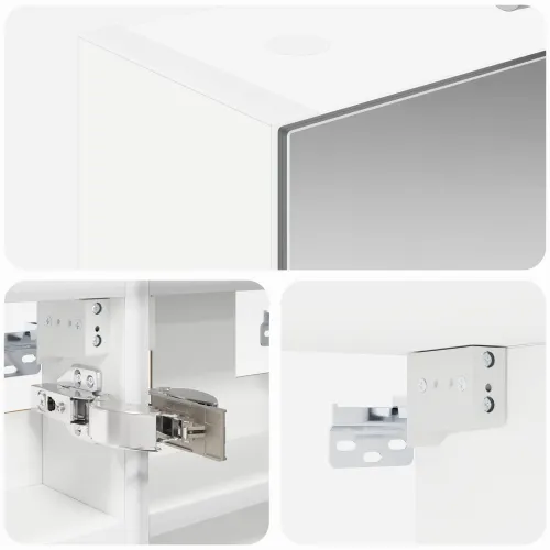 Kupaonski ormar s ogledalom Bijelo 30 x 10,5 x 50 cm - Bijeli 30 x 10,5 x 50 cm s LED svjetlima Cijena