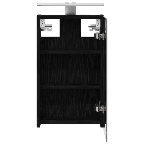Kupaonski ormar s ogledalom Crni hrast 30 x 10,5 x 50 cm - Crni hrast 30 x 10,5 x 50 cm s LED svjetlima Cijena