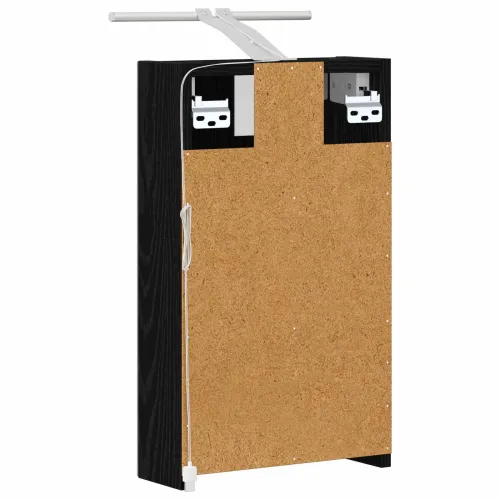 Kupaonski ormar s ogledalom Crni hrast 30 x 10,5 x 50 cm - Crni hrast 30 x 10,5 x 50 cm s LED svjetlima Cijena