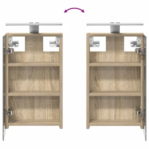 Kupaonski ormar s ogledalom Sonoma hrast 30 x 10,5 x 50 cm - sonoma hrast 30 x 10,5 x 50 cm s LED svjetlima Cijena