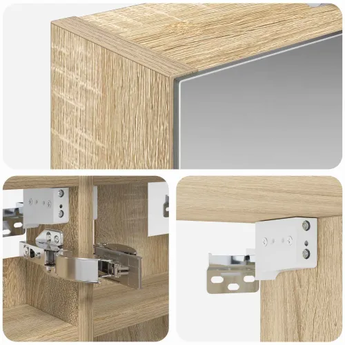 Kupaonski ormar s ogledalom Sonoma hrast 30 x 10,5 x 50 cm - sonoma hrast 30 x 10,5 x 50 cm s LED svjetlima Cijena