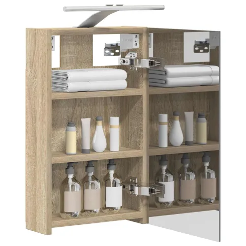 Kupaonski ormar s ogledalom Sonoma hrast 30 x 10,5 x 50 cm - sonoma hrast 30 x 10,5 x 50 cm s LED svjetlima Cijena