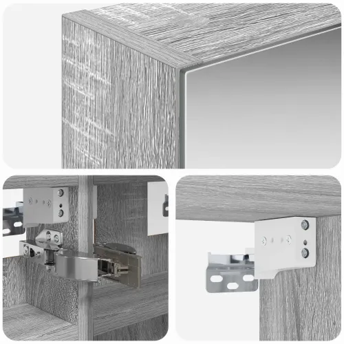 Kupaonski ormar s ogledalom Siva Sonoma 30 x 10,5 x 50 cm - Sivi Sonoma 30 x 10,5 x 50 cm s LED svjetlima Cijena