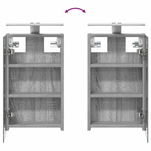 Kupaonski ormar s ogledalom Siva Sonoma 30 x 10,5 x 50 cm - Sivi Sonoma 30 x 10,5 x 50 cm s LED svjetlima Cijena