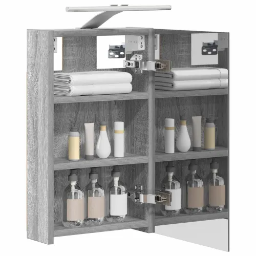 Kupaonski ormar s ogledalom Siva Sonoma 30 x 10,5 x 50 cm - Sivi Sonoma 30 x 10,5 x 50 cm s LED svjetlima Cijena