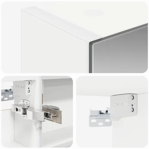 Kupaonski ormar s ogledalom Bijelo 40 x 10,5 x 60,5 cm - Bijeli 40 x 10,5 x 60,5 cm bez LED Cijena