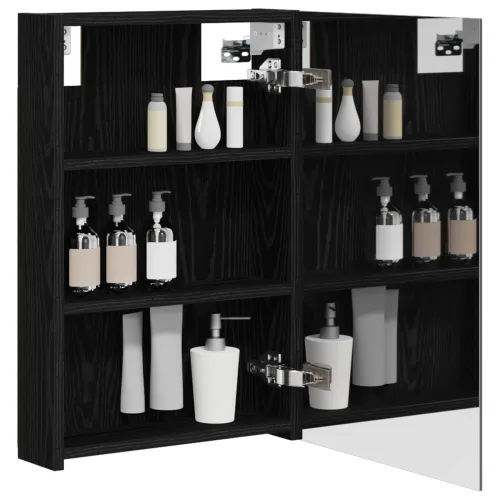 Kupaonski ormar s ogledalom Crni hrast 40 x 10,5 x 60,5 cm - Crni hrast 40 x 10,5 x 60,5 cm bez LED Cijena