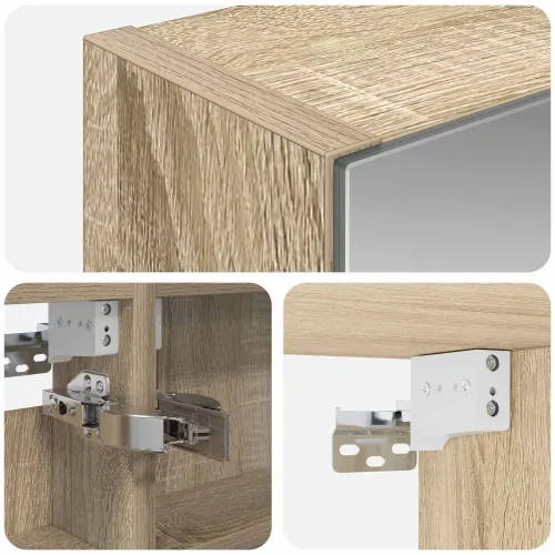Kupaonski ormar s ogledalom Sonoma hrast 40 x 10,5 x 60,5 cm - sonoma hrast 40 x 10,5 x 60,5 cm bez LED Cijena