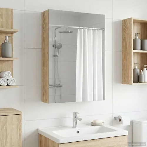 Kupaonski ormar s ogledalom Sonoma hrast 40 x 10,5 x 60,5 cm - sonoma hrast 40 x 10,5 x 60,5 cm bez LED Cijena