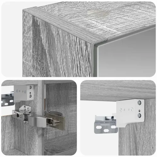 Kupaonski ormar s ogledalom Siva Sonoma 40 x 10,5 x 60,5 cm - Sivi Sonoma 40 x 10,5 x 60,5 cm bez LED Cijena