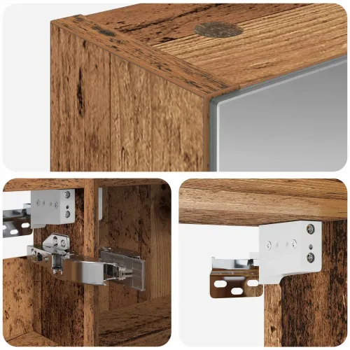 Kupaonski ormar s ogledalom Staro drvo 40 x 10,5 x 60,5 cm - Staro drvo 40 x 10,5 x 60,5 cm bez LED Cijena