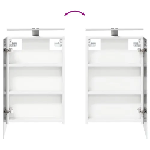 Kupaonski ormar s ogledalom Bijelo 40 x 10,5 x 60,5 cm - Bijeli 40 x 10,5 x 60,5 cm s LED svjetlima Cijena