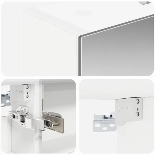 Kupaonski ormar s ogledalom Bijelo 40 x 10,5 x 60,5 cm - Bijeli 40 x 10,5 x 60,5 cm s LED svjetlima Cijena
