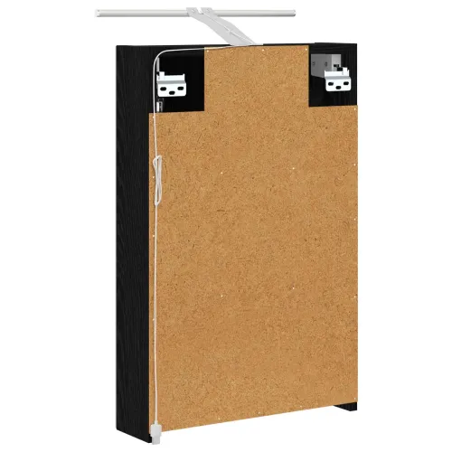 Kupaonski ormar s ogledalom Crni hrast 40 x 10,5 x 60,5 cm - Crni hrast 40 x 10,5 x 60,5 cm s LED svjetlima Cijena