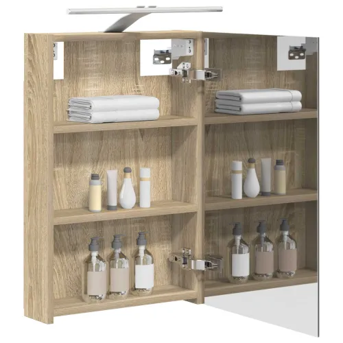 Kupaonski ormar s ogledalom Sonoma hrast 40 x 10,5 x 60,5 cm - sonoma hrast 40 x 10,5 x 60,5 cm s LED svjetlima Cijena