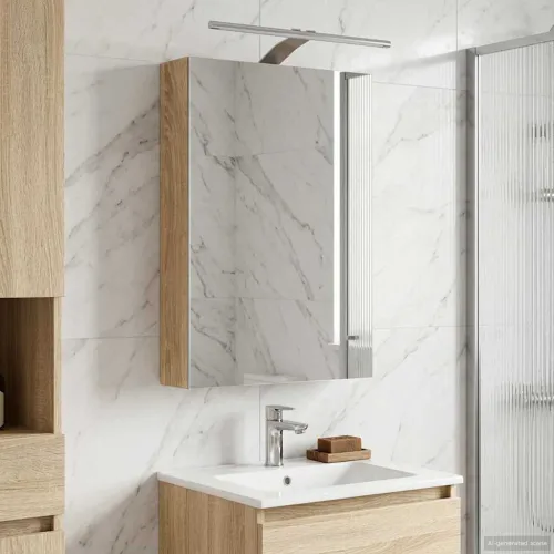 Kupaonski ormar s ogledalom Sonoma hrast 40 x 10,5 x 60,5 cm - sonoma hrast 40 x 10,5 x 60,5 cm s LED svjetlima Cijena