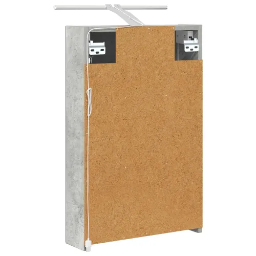 Kupaonski ormar s ogledalom Betonski sivi 40 x 10,5 x 60,5 cm - Betonsko siva 40 x 10,5 x 60,5 cm s LED svjetlima Cijena