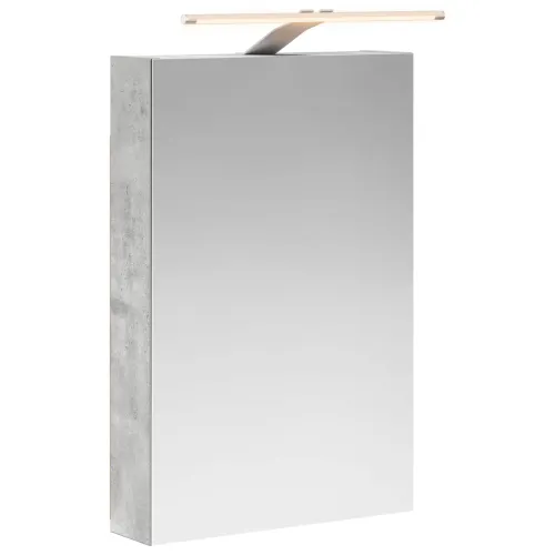 Kupaonski ormar s ogledalom Betonski sivi 40 x 10,5 x 60,5 cm - Betonsko siva 40 x 10,5 x 60,5 cm s LED svjetlima Cijena