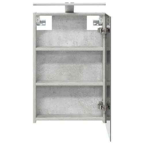 Kupaonski ormar s ogledalom Betonski sivi 40 x 10,5 x 60,5 cm - Betonsko siva 40 x 10,5 x 60,5 cm s LED svjetlima Cijena