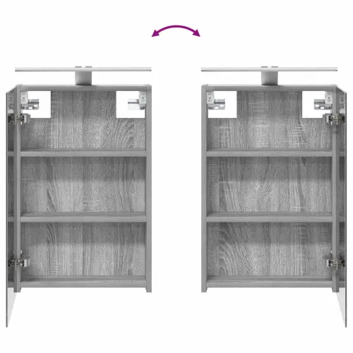 Kupaonski ormar s ogledalom Siva Sonoma 40 x 10,5 x 60,5 cm - Sivi Sonoma 40 x 10,5 x 60,5 cm s LED svjetlima Cijena