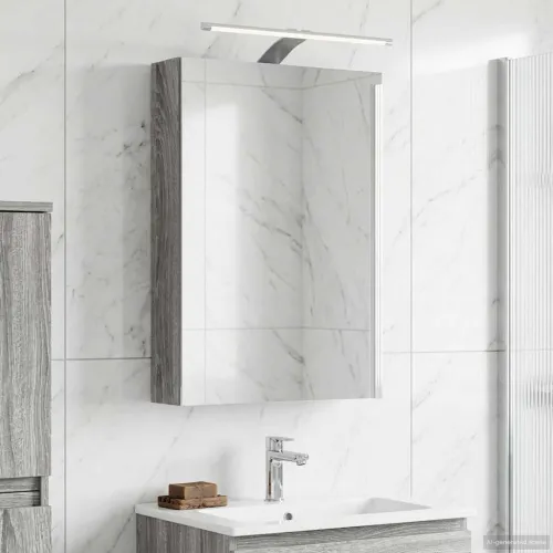 Kupaonski ormar s ogledalom Siva Sonoma 40 x 10,5 x 60,5 cm - Sivi Sonoma 40 x 10,5 x 60,5 cm s LED svjetlima Cijena