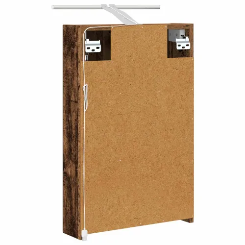 Kupaonski ormar s ogledalom Staro drvo 40 x 10,5 x 60,5 cm - Staro drvo 40 x 10,5 x 60,5 cm s LED svjetlima Cijena