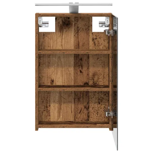 Kupaonski ormar s ogledalom Staro drvo 40 x 10,5 x 60,5 cm - Staro drvo 40 x 10,5 x 60,5 cm s LED svjetlima Cijena