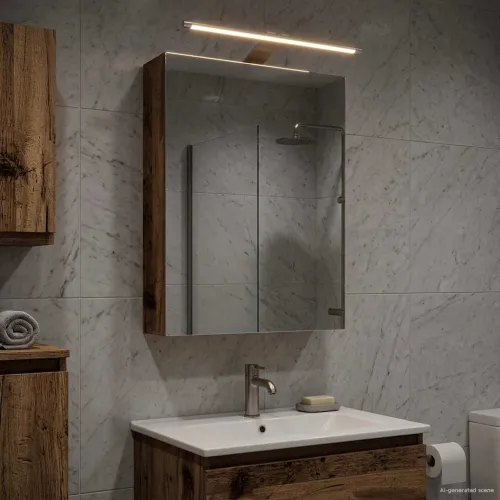 Kupaonski ormar s ogledalom Staro drvo 40 x 10,5 x 60,5 cm - Staro drvo 40 x 10,5 x 60,5 cm s LED svjetlima Cijena