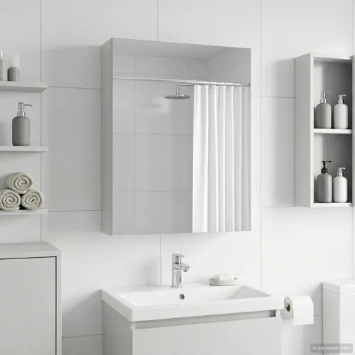Kupaonski ormar s ogledalom Bijelo 50 x 14,5 x 70 cm - Bijeli 50 x 14,5 x 70 cm bez LED Cijena