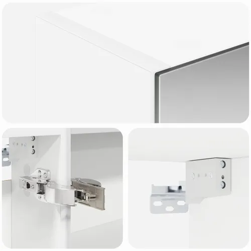 Kupaonski ormar s ogledalom Bijelo 50 x 14,5 x 70 cm - Bijeli 50 x 14,5 x 70 cm bez LED Cijena