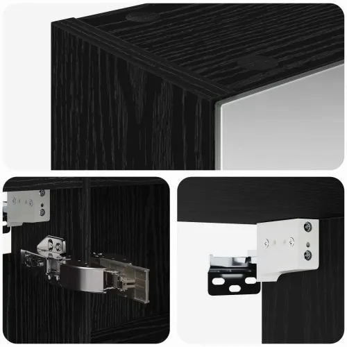 Kupaonski ormar s ogledalom Crni hrast 50 x 14,5 x 70 cm - Crni hrast 50 x 14,5 x 70 cm bez LED Cijena