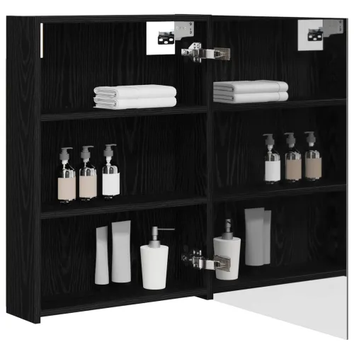 Kupaonski ormar s ogledalom Crni hrast 50 x 14,5 x 70 cm - Crni hrast 50 x 14,5 x 70 cm bez LED Cijena