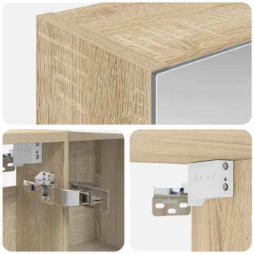 Kupaonski ormar s ogledalom Sonoma hrast 50 x 14,5 x 70 cm - sonoma hrast 50 x 14,5 x 70 cm bez LED Cijena
