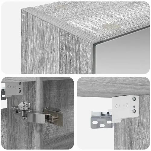 Kupaonski ormar s ogledalom Siva Sonoma 50 x 14,5 x 70 cm - Sivi Sonoma 50 x 14,5 x 70 cm bez LED Cijena