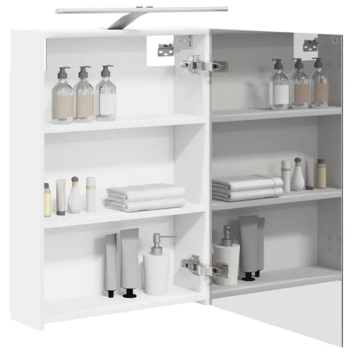 Kupaonski ormar s ogledalom Bijelo 50 x 14,5 x 70 cm - Bijeli 50 x 14,5 x 70 cm s LED svjetlima Cijena